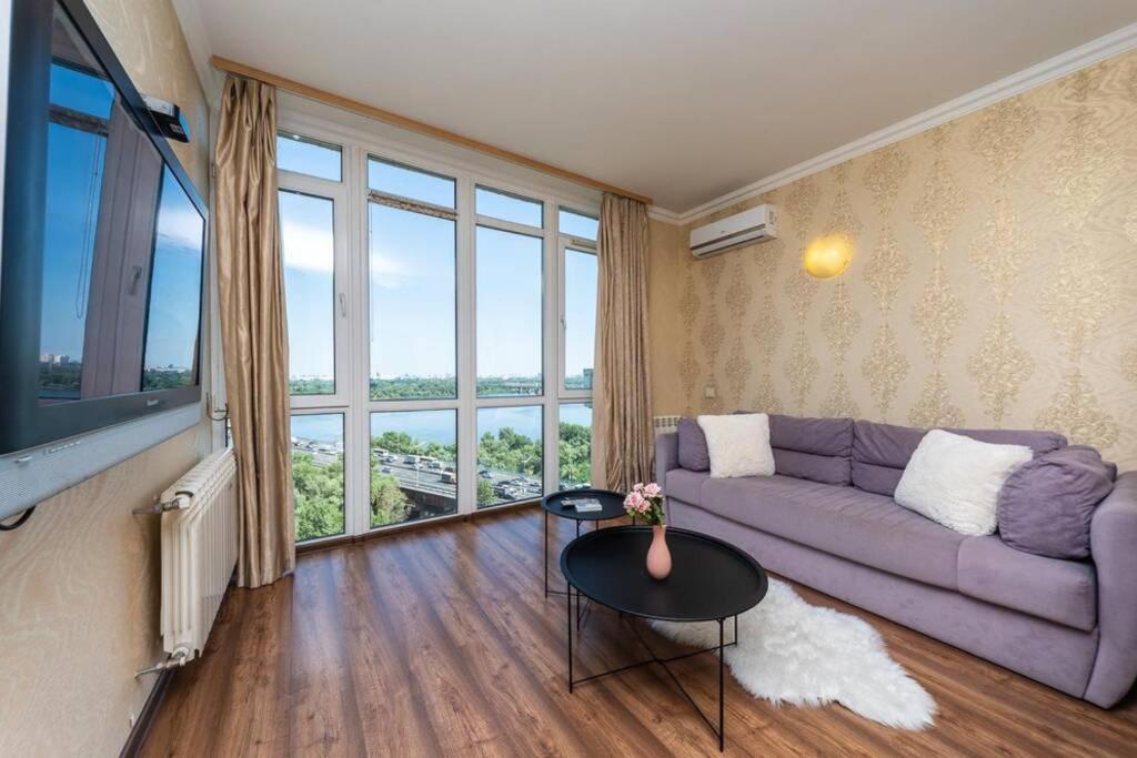 Apartments With Crazy Panoramic View Of The Dniepr Kijów Zewnętrze zdjęcie